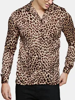 Estampado de leopardo informal Camisa