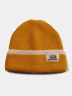 Gorro unisex jacquard con etiqueta de números Sombrero