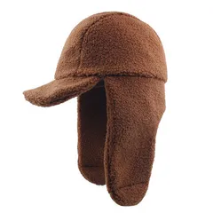 Warm Lamb Cabello Trapper Sombrero Earmuffs Cold Flight Cap