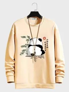 Sudaderas con estampado de bambú Panda