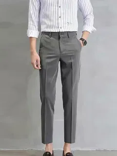 Hombres Delgado Casual Pies pequeños Pantalones