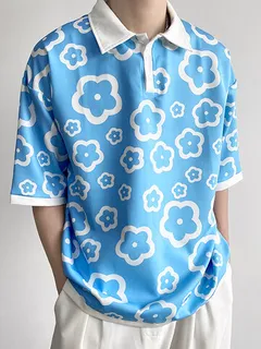 Camisa de manga corta con estampado de flores