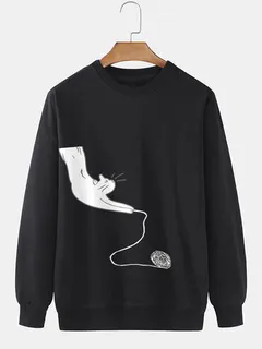 Sudaderas con estampado de dibujos animados Gato