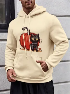 Calabaza de dibujos animados Gato Sudaderas con capucha