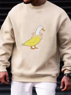 Sudaderas con estampado de pato banana de dibujos animados