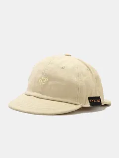 Gorra de béisbol de dos ala unisex con parche bordado sólido