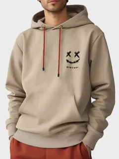 Sudaderas con capucha con estampado de cara sonriente