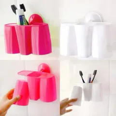 Creative Magnetic Sucker Toothbrush Holder Suction Cup Couples Holder Rack Supply