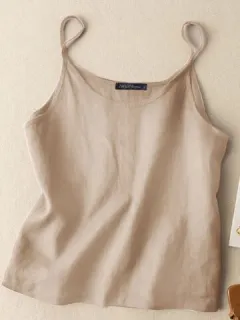 Camisola de espagueti casual sólido