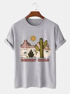 Camisetas de cactus de dibujos animados del desierto