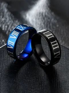 1pcs Roman Numerals Couple Ring Men's Ring