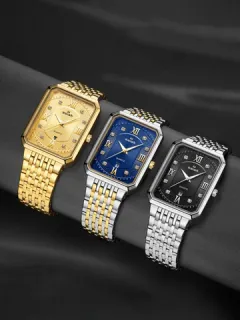 Waterproof Rectangular Quartz Watch