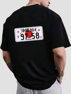 Licencia japonesa Placa Camisetas estampadas