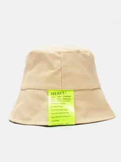 Cubo con parches lisos de algodón unisex Sombrero