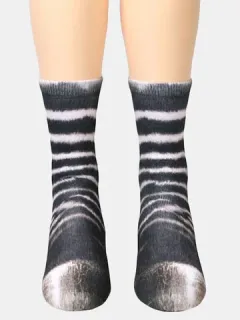 3D Printing Cute Animal Foot Hoof Socks Cat Long Socks