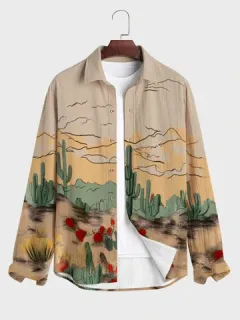 Camisas de paisaje del desierto de cactus