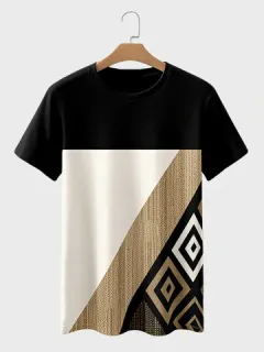 Camisetas Geo Colorblock Patchwork