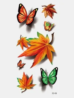 3D Stereo Butterfly Tattoo Stickers