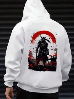 Sudaderas con capucha con estampado trasero de ninja japonés