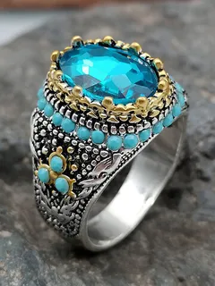 Two-tone Turquoise ring