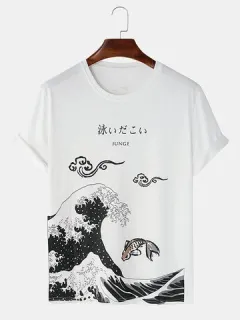 Camisetas con estampado de carpas japonesas