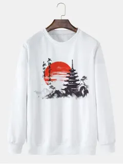 Sudaderas pintura de tinta de paisaje chino