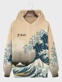 Sudaderas con capucha japonesas Wave Ukiyoe