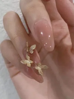 Butterfly Almond Nail Tips