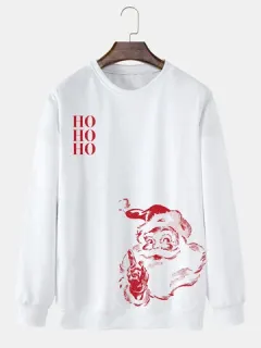 Sudaderas con estampado de letras de Papá Noel