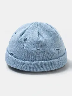 Gorra unisex de punto con agujeros sólidos Cráneo