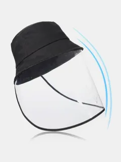 PVC Foldable Protective Mask Caps Anti-Fog Saliva Dust Dropl