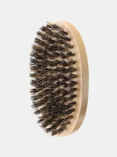 Comb to Tame Thicker Boar Bristle Beard Brush Wooden Palm Brush