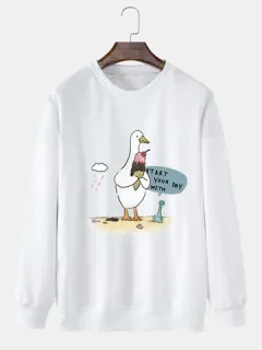 Sudaderas con estampado de pato de dibujos animados