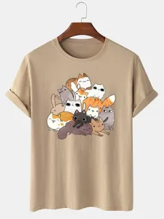 Camisetas con estampado de dibujos animados lindo Gato