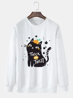 Dibujos animados Gato Sudaderas sin capucha