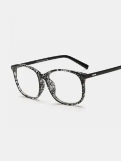 Retro Large Frame Flat Mirror Gradient Glasses