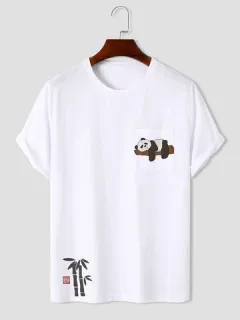 Bambú Panda Camisetas estampadas