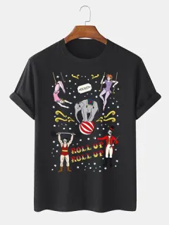 Camisetas con estampado de figuras de animales de circo