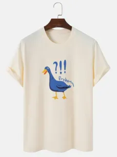 Camisetas de algodón con estampado de patos de dibujos animados