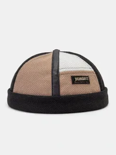 Gorra Hombre Letter Label Patchwork Cráneo