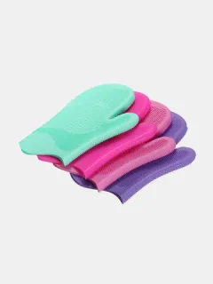 Silicone Makeup Brush Washing Glove Scrubber Cosmetic Cleaning Brushes Cleansing Mat 4 Colors