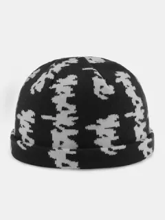 Gorra unisex con contraste de color grafiti jacquard Cráneo