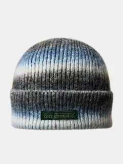 Gorro sin ala de colores mezclados con degradado de color teñido anudado para mujeres y hombres Sombrero