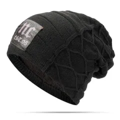 Beanie de punto forrado para hombres