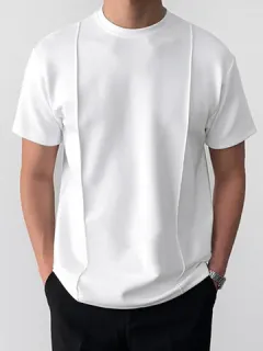 Camiseta con detalle de pliegues lisos