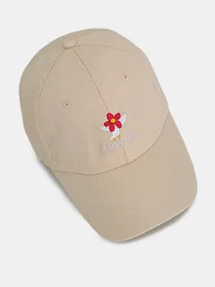 Gorras de béisbol con bordado floral de letras unisex