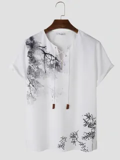 Camisetas con cordones de bambú chino