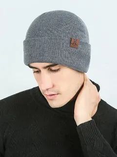 Hombre Warm Thicken al aire libre Oreja Gorro de punto Protectionn Sombrero