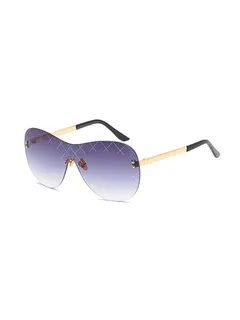 Connected Rimless Sunglasses Lens Metal Frame Sunglasses