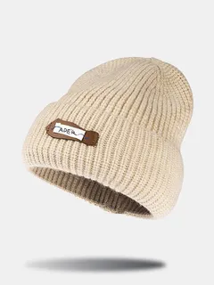 Gorro unisex con parche irregular liso Sombrero